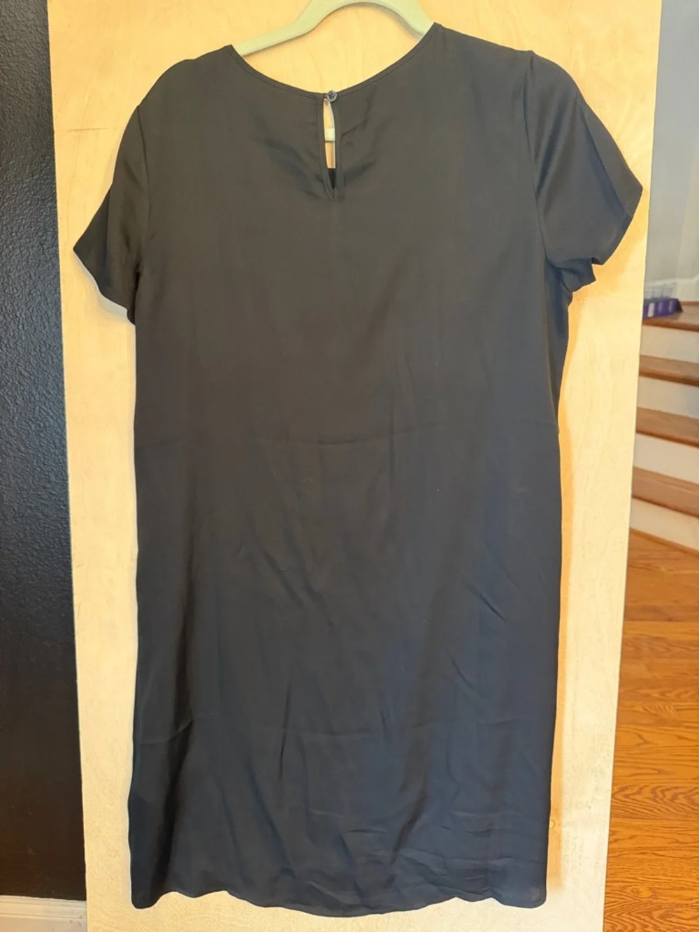 Quince Black Short-Sleeve Shift Tunic Dress - Picture 3 of 4